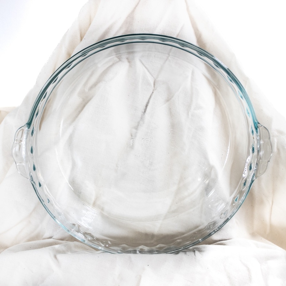 Pyrex 9.5" Glass Pie Plate Dish #229 USA Made Clear Fluted Edge Bakeware - Picture 1 of 9